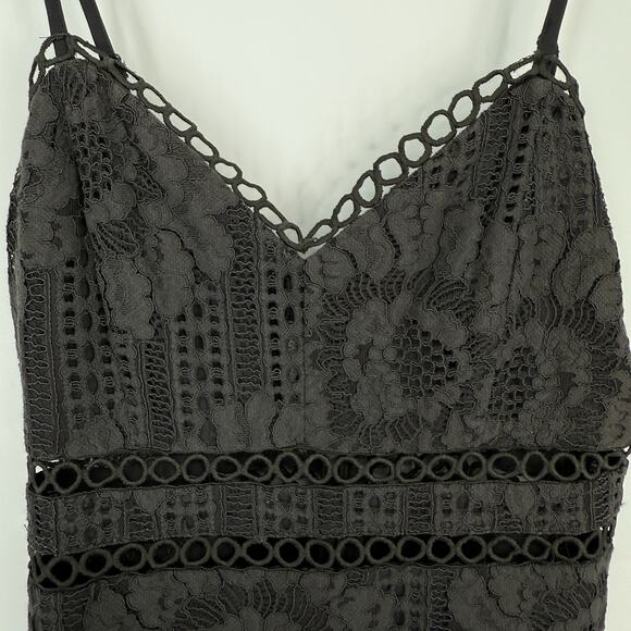Storia Spaghetti Strap Lace Sheath Mini Dress size Small Gray New - Picture 7 of 14